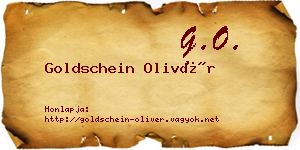Goldschein Olivér névjegykártya